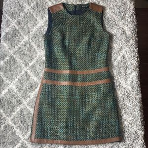 RACHEL Rachel Roy Green and Brown Midi Dress